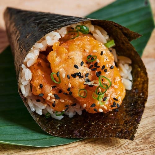 Handroll Rock shrimp-shoyu