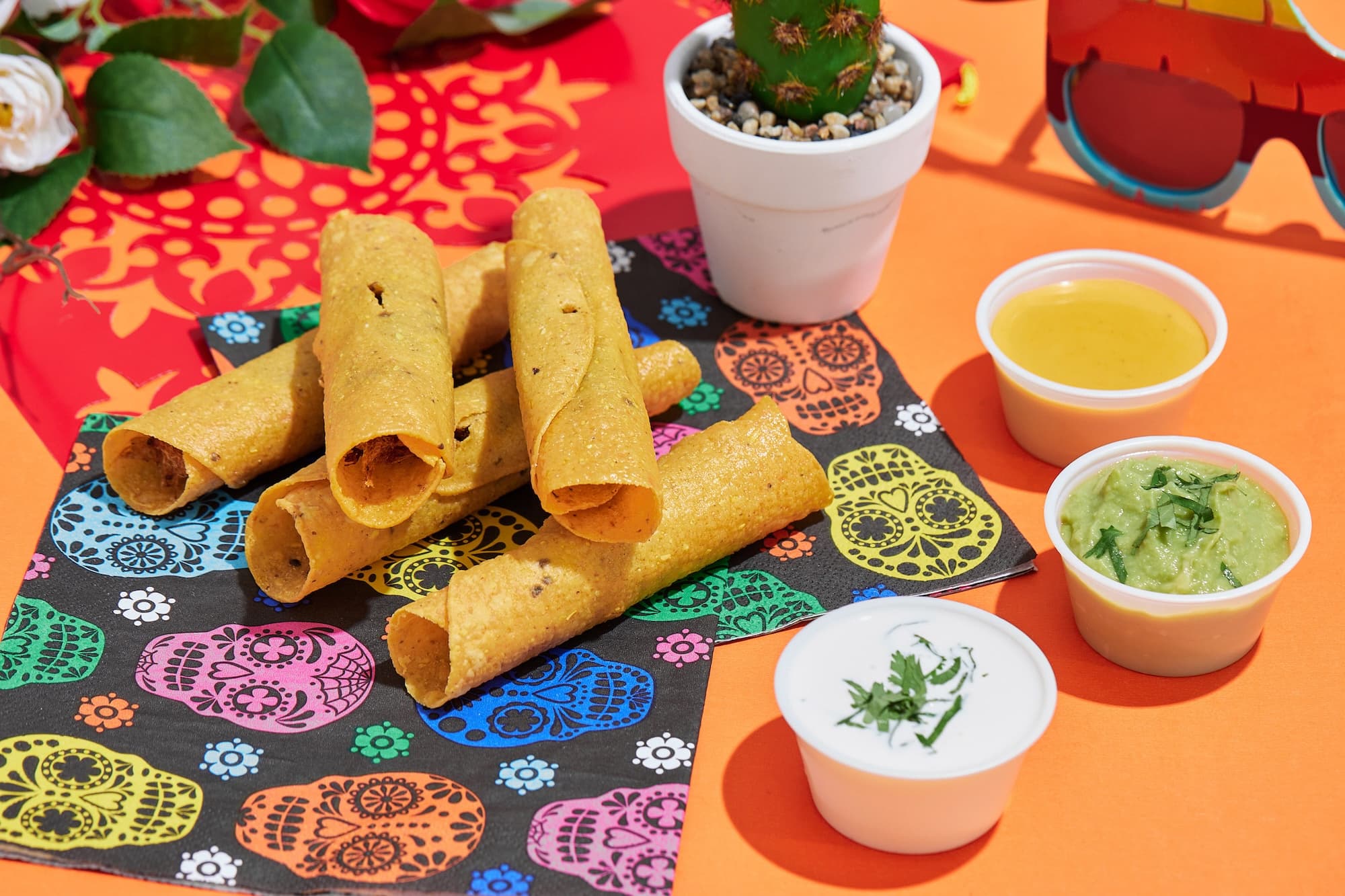 Flautas de pollo