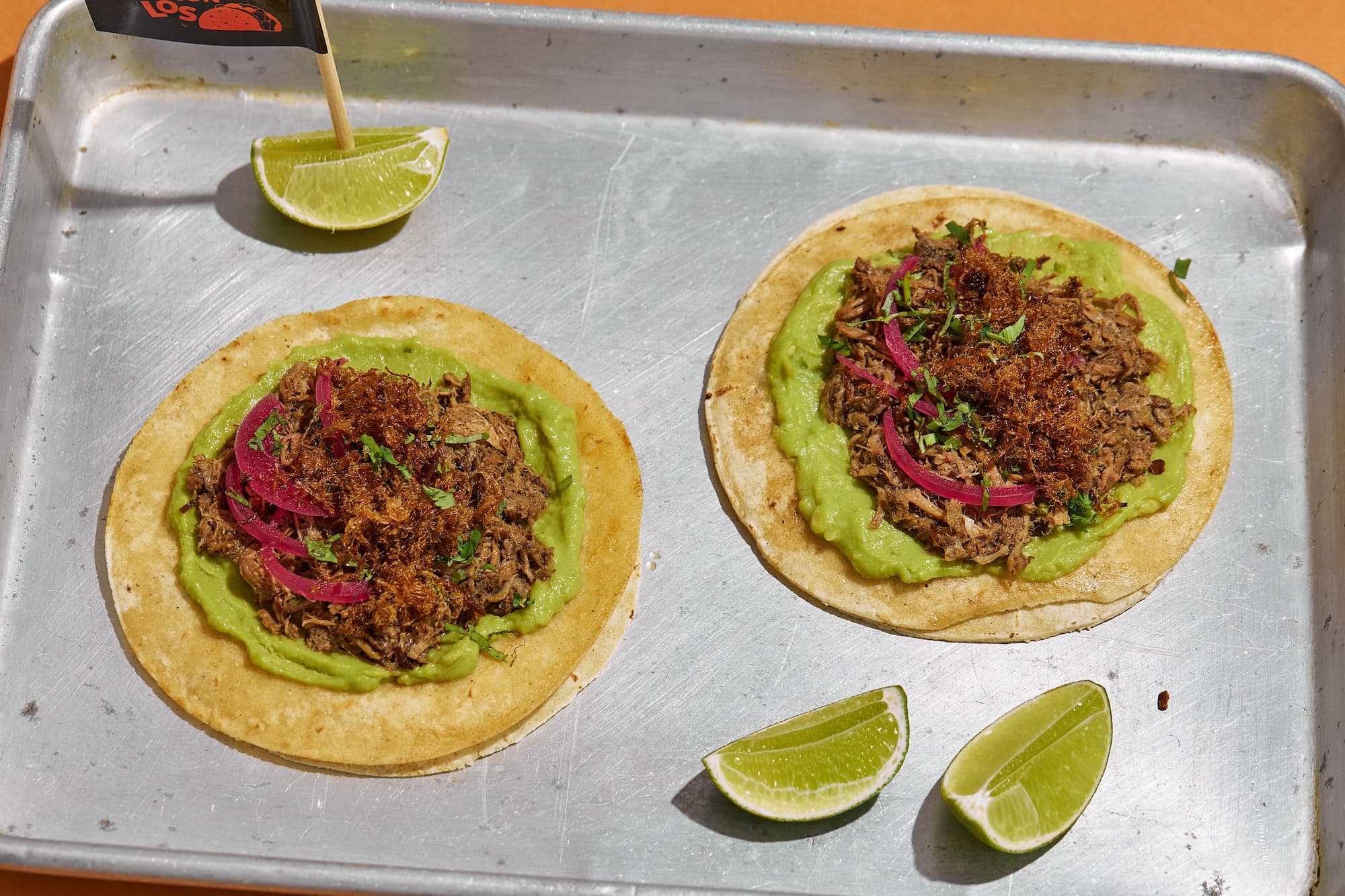 Tacos short rib con flow