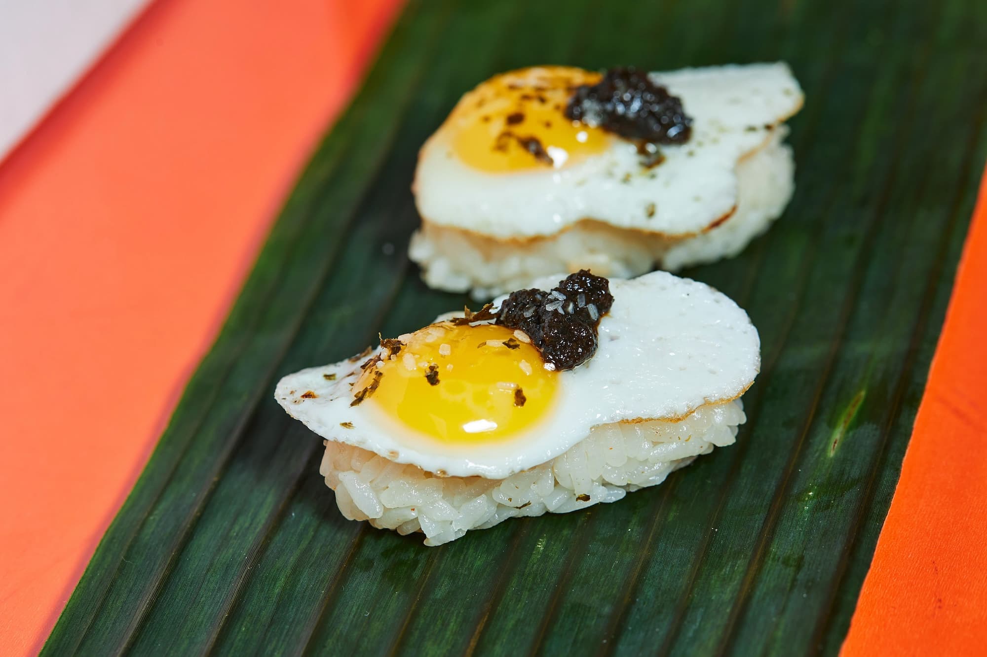Truffle Fried Egg Nigiri